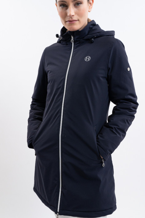 Parka larga Robertah Rider para mujer - Azul marino