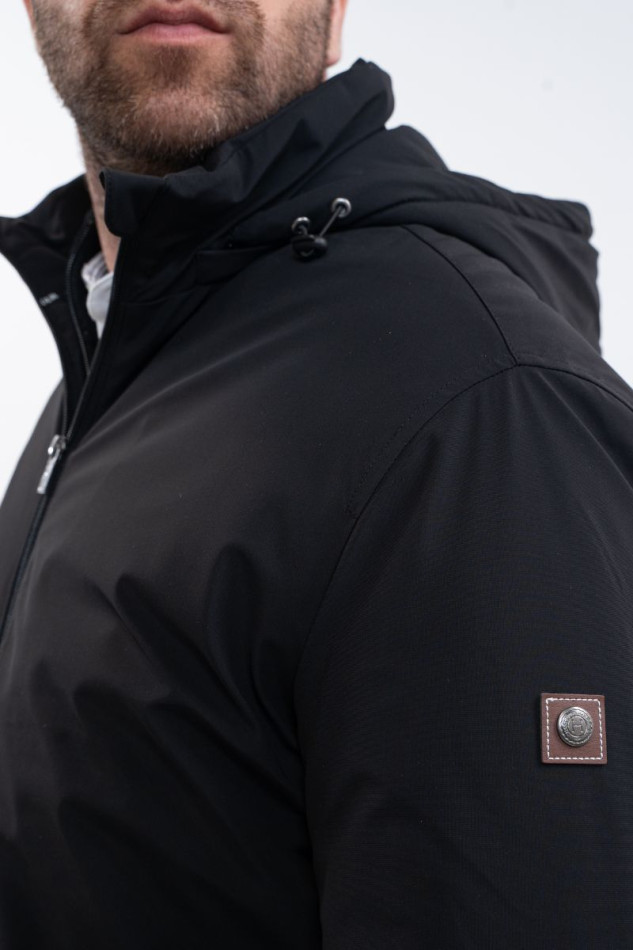 Parka larga Robertol para hombre - Negro (Negro)