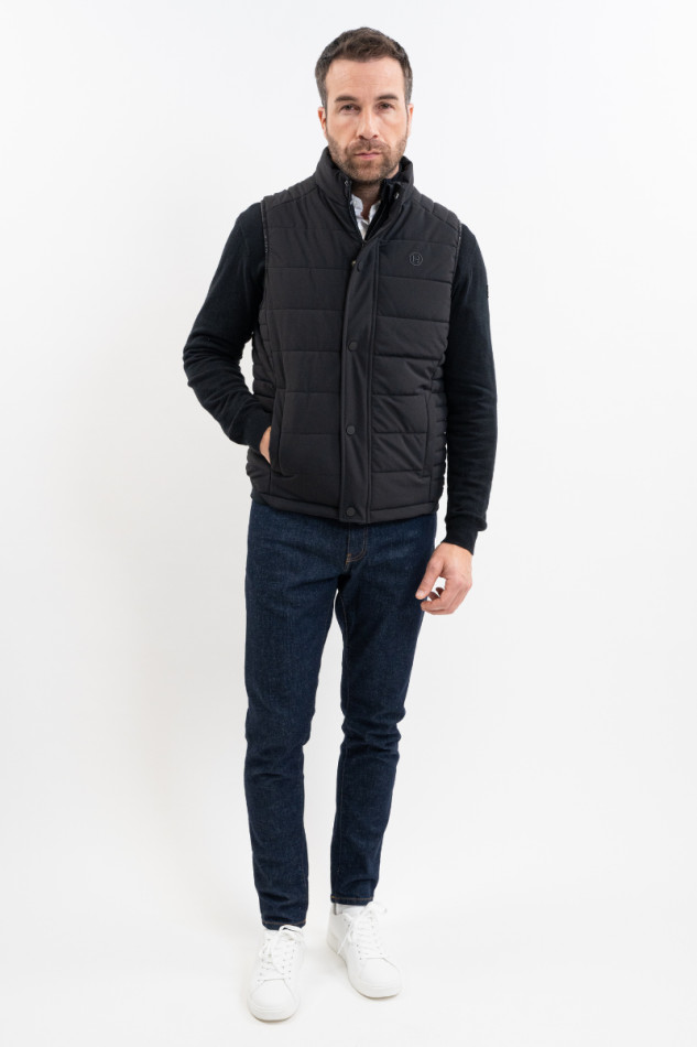 Boston Men's Sleeveless Jacket - Black (Black)