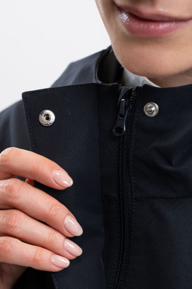Priska Chaqueta impermeable para mujer - Azul marino