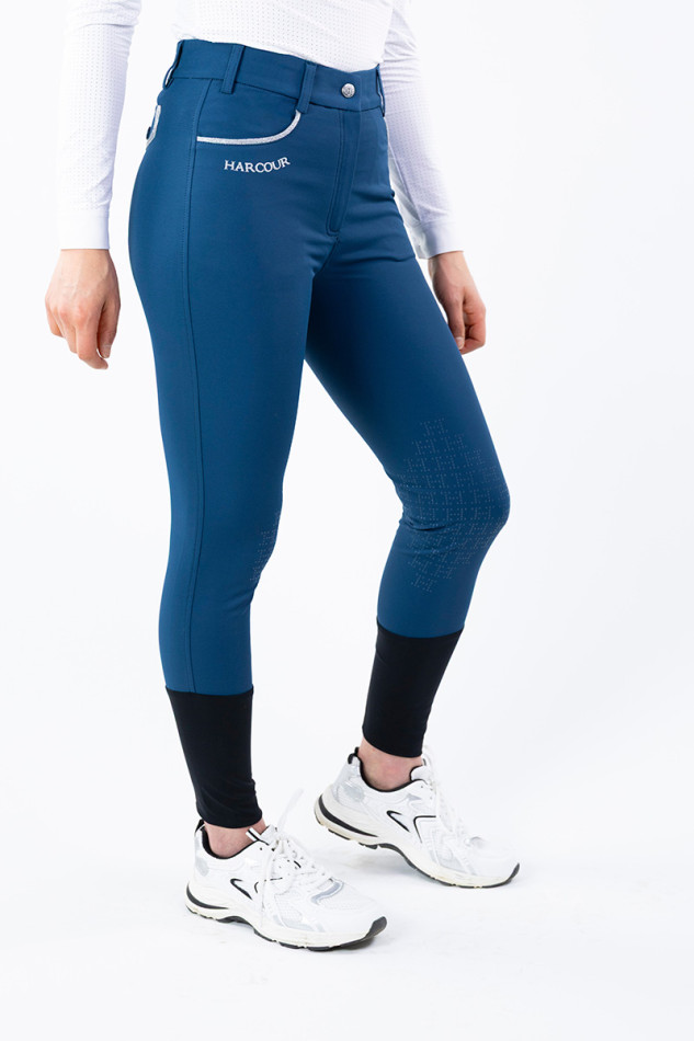 Pantal&oacute;n de equitaci&oacute;n Jaltika Fix System Grip - Azul laguna (Sailor)