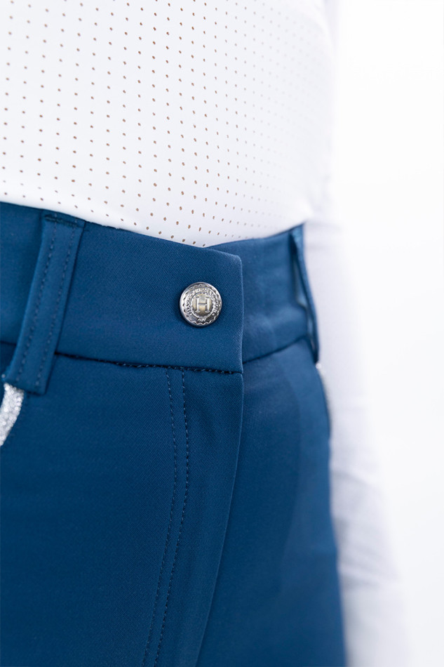 Pantal&oacute;n de equitaci&oacute;n Jaltika Fix System Grip - Azul laguna (Sailor)