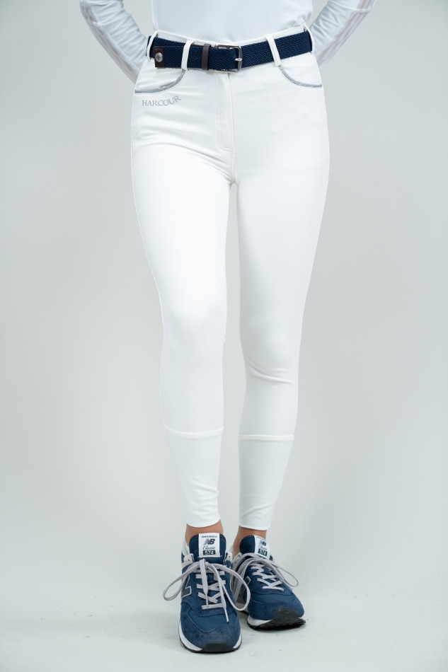 Pantal&oacute;n de equitaci&oacute;n Jaltika Fix System Grip - Blanco (Blanco)