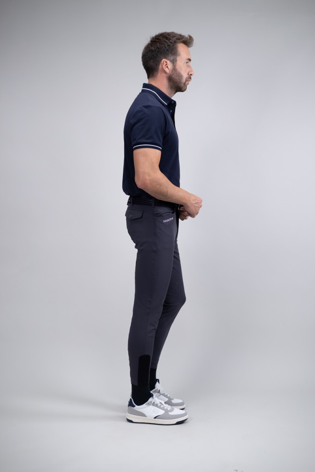 Costaso Heren Rider Fix System Grip Broek - Donkergrijs