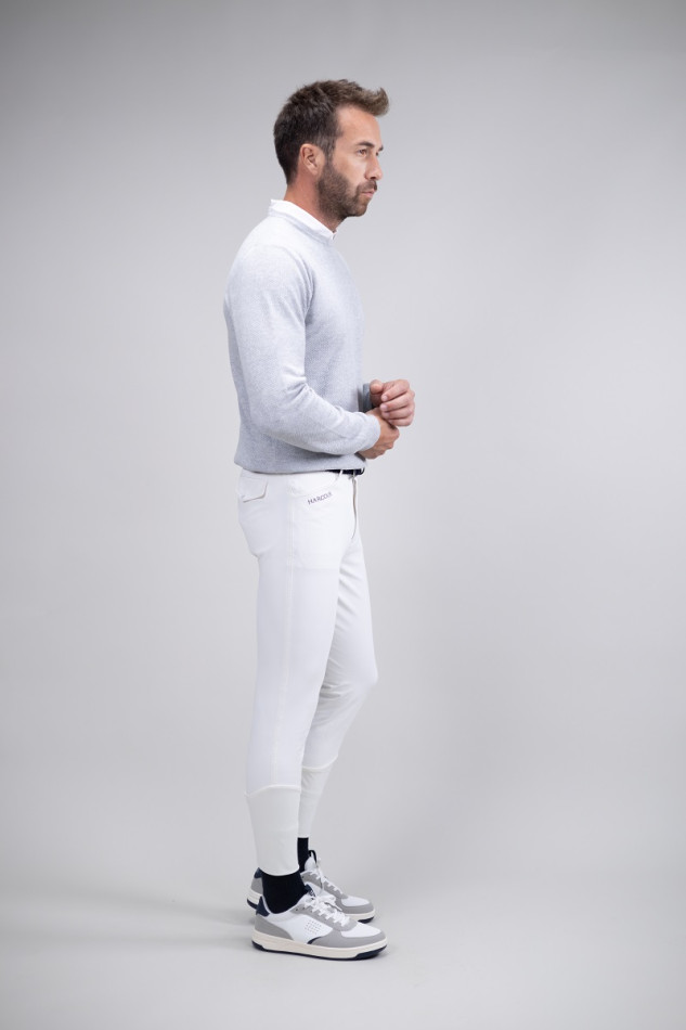 Costaso Heren Rider Fix System Grip Broek - Wit (White)