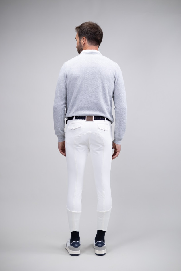 Costaso Pantalon équitation fix system grip Homme Rider - Blanc (White) Costaso Pantalon équitation fix system grip Homme Rider - Blanc (White)