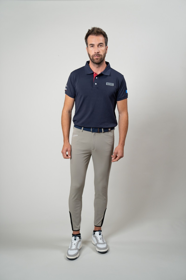 Pantalones de montar Costaso Men's Fix System Grip Rider - Beige (Beige)