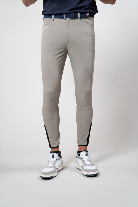 Pantalones de montar Costaso Men's Fix System Grip Rider - Beige (Beige)