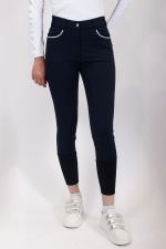 Pantalón de equitación Boogie de asiento integral para mujer Rider - Azul marino Pantalón de equitación Boogie de asiento integral para mujer Rider - Azul marino