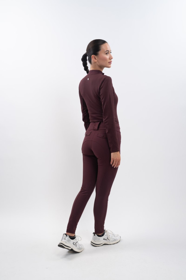 Luce dames rijbroek - Aubergine Luce dames rijbroek - Aubergine