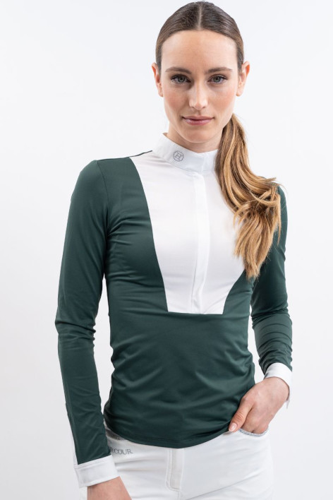 Polo de competición Stella ML para mujer - Jungle (JungleGreen)
