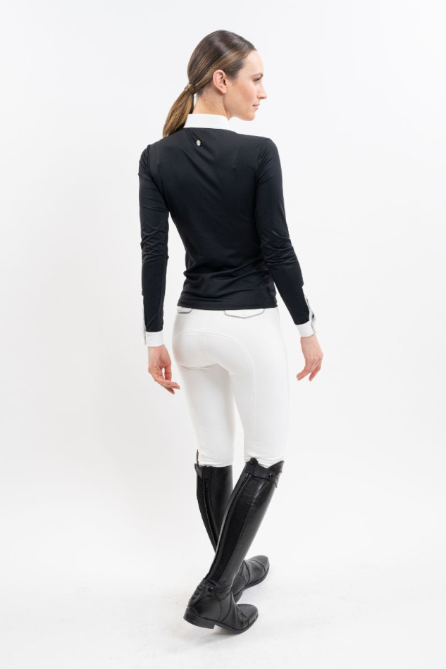 Stella Women's ML Competition Polo - Black (Black)