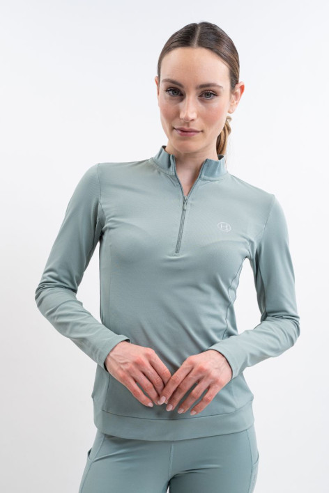Polo técnico Tess Mujer - Gris Verde