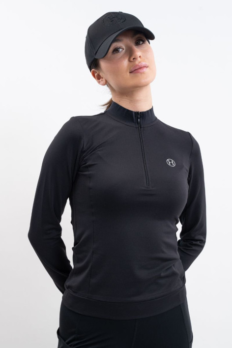 Tess Polo técnico de mujer - Negro
