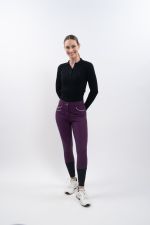Pantalón de equitación Jaltika Fix system grip - Fig (Morado oscuro) Pantalón de equitación Jaltika Fix system grip - Fig (Morado oscuro)