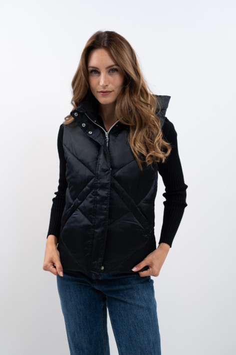 Auxane Sleeveless vest - Black