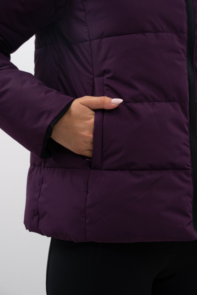 Adele Short Parka - Black /Dark purple Adele Short Parka - Black /Dark purple