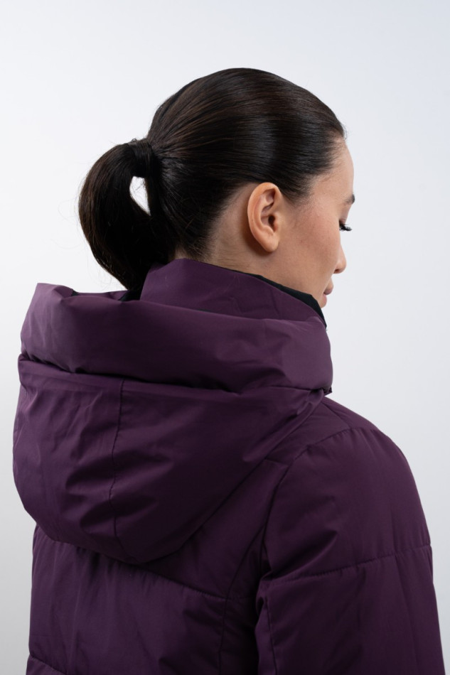 Adele Short Parka - Black /Dark purple Adele Short Parka - Black /Dark purple