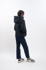 Adele Short Parka - Black /Dark purple Adele Short Parka - Black /Dark purple