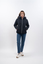 Adele Short Parka - Navy/Light pink Adele Short Parka - Navy/Light pink