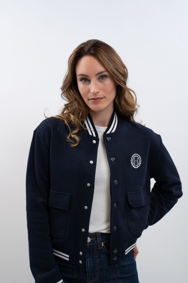 Agathe Bomber Trui - Marineblau