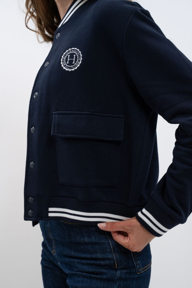 Agathe Bomber Sweater - Navy