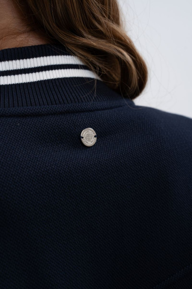 Agathe Bomber Trui - Marineblau