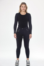Jaipur Fleece-Hose Reiten - Schwarz Jaipur Fleece-Hose Reiten - Schwarz