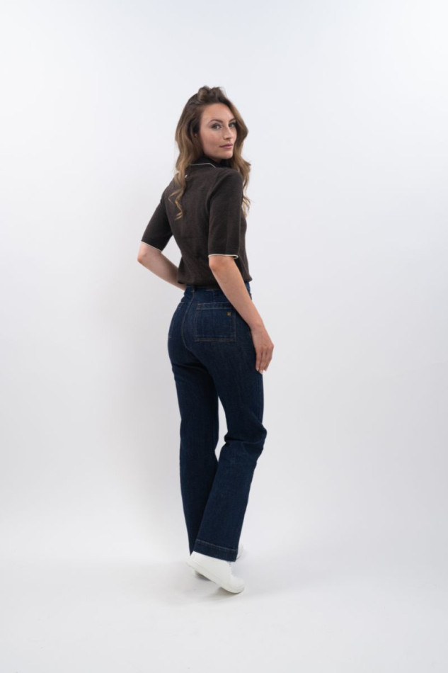 Amande Polo Femme - Cacao (Dark brown)