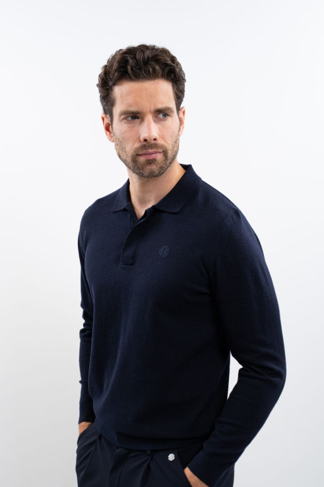 Ange Polo ML Unisexe - Marine (Navy)