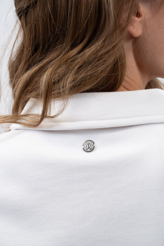 Alisson Polo Sweat Top - Wit