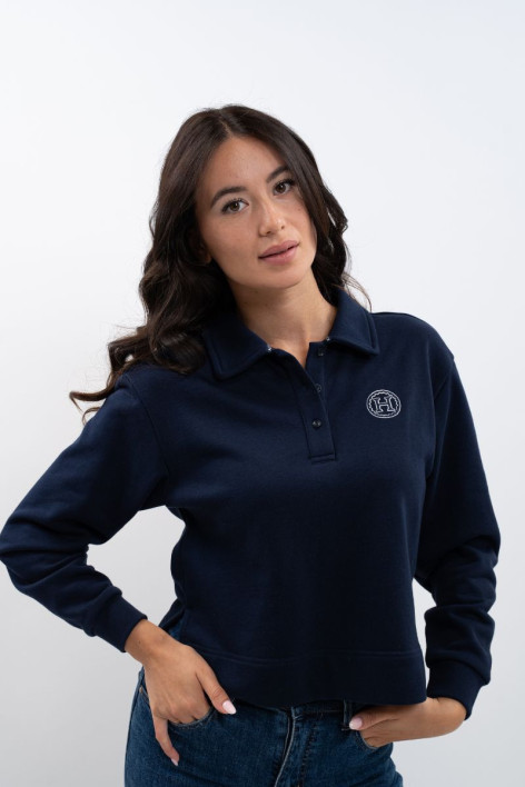 Alisson Polo Sweatshirt - Marineblauw