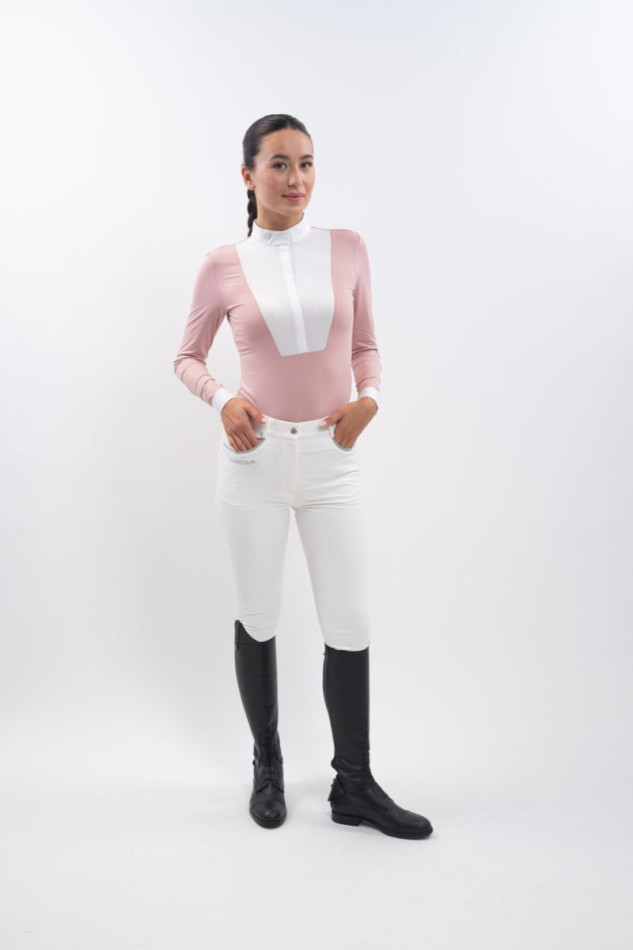 Stella Polo de Concours ML Femme - Pivoine (Light pink)