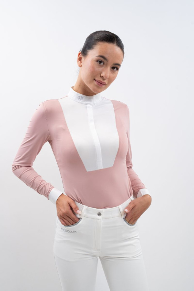 Stella Polo de Concours ML Femme - Pivoine (Light pink)