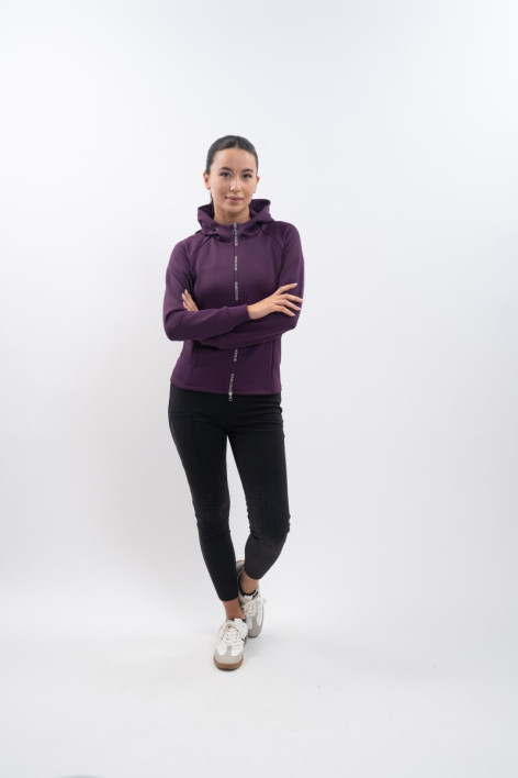 Sudadera técnica con cremallera Ava Mujer - Fig (Morado oscuro)