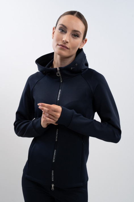 Ava Dames sweatshirt met technische rits - Navy