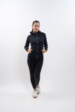 Sudadera técnica con cremallera Ava para mujer - Negra Sudadera técnica con cremallera Ava para mujer - Negra