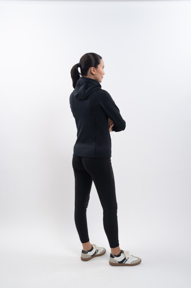 Ava Women's technical zip-up sweatshirt - Black (Black)