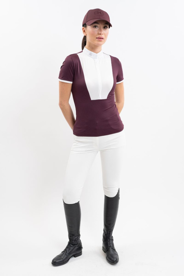 Shine Turnierpolo - Aubergine