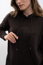 Aurelia Women's knitted sweater - Cacao (Dark brown) Aurelia Women's knitted sweater - Cacao (Dark brown)