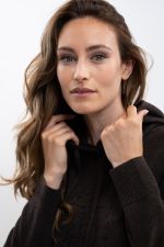 Aurelia Women's knitted sweater - Cacao (Dark brown) Aurelia Women's knitted sweater - Cacao (Dark brown)