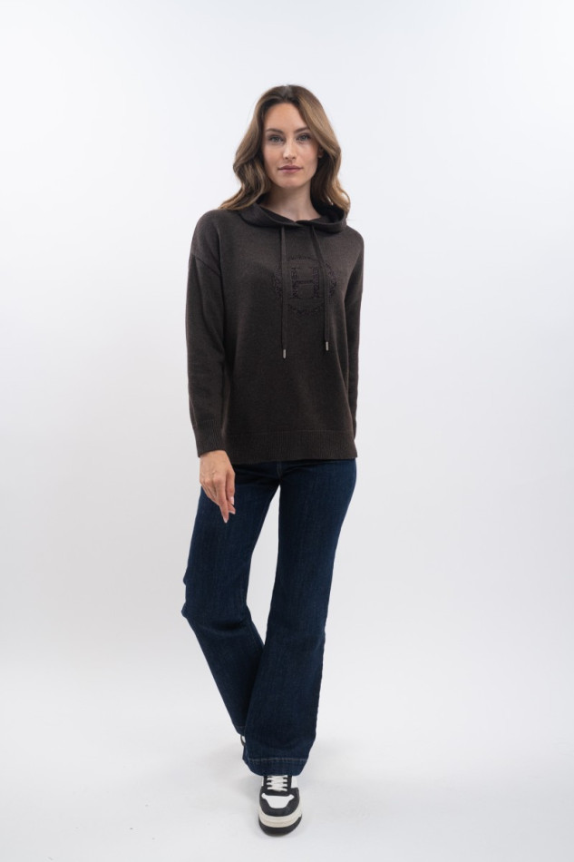 Aurelia Sweat maille Femme - Cacao (Dark brown) Aurelia Sweat maille Femme - Cacao (Dark brown)