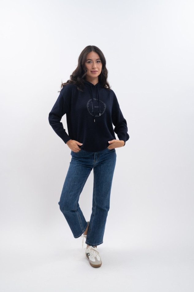 Aurelia Gebreide sweater voor dames - Navy Aurelia Gebreide sweater voor dames - Navy