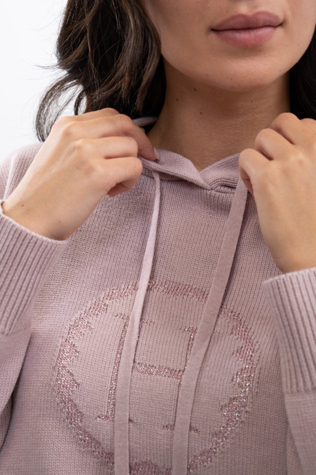 Aurelia Women's knitted sweatshirt - Peony (Light pink)