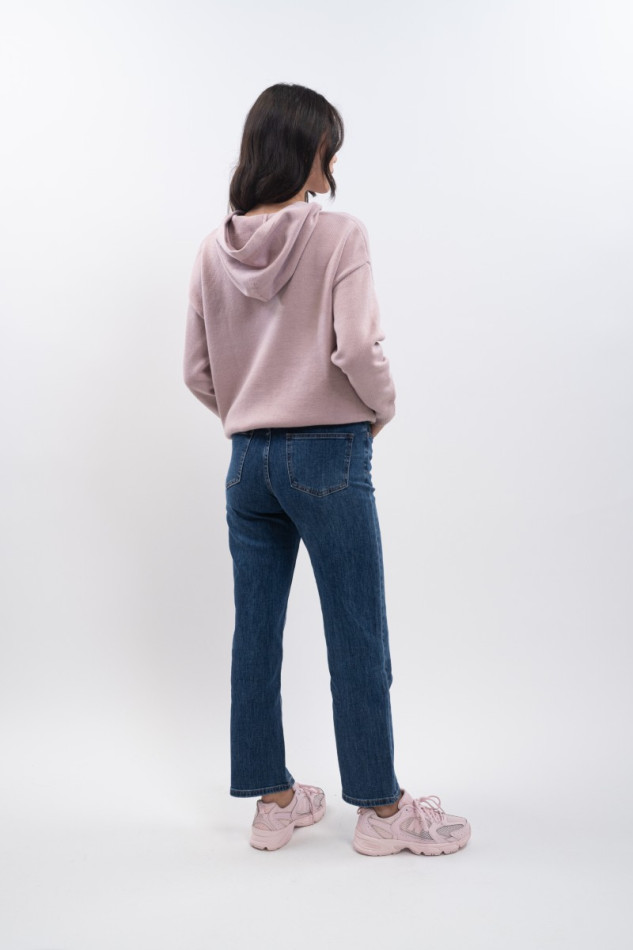 Aurelia Women's knitted sweatshirt - Peony (Light pink)