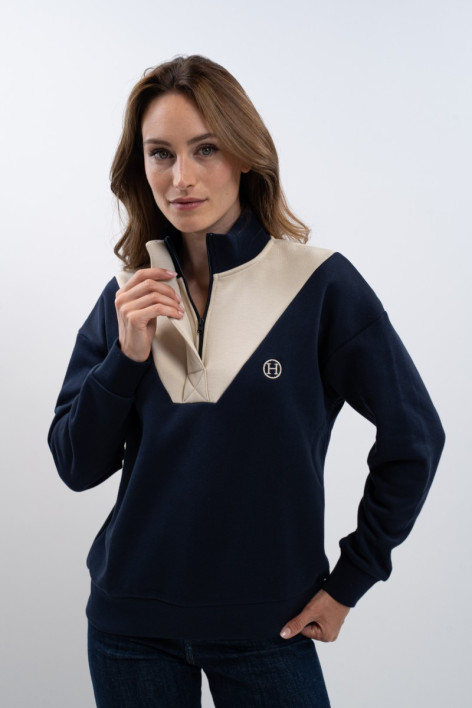 Ambre Sweat Frau - Navy/Dune