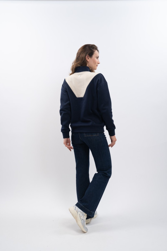 Ambre Sweat Frau - Navy/Dune