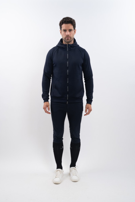 Aron Heren technisch sweatshirt met rits Navy