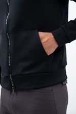 Aron Men's technical zip-up sweatshirt - Black (Black) Aron Men's technical zip-up sweatshirt - Black (Black)