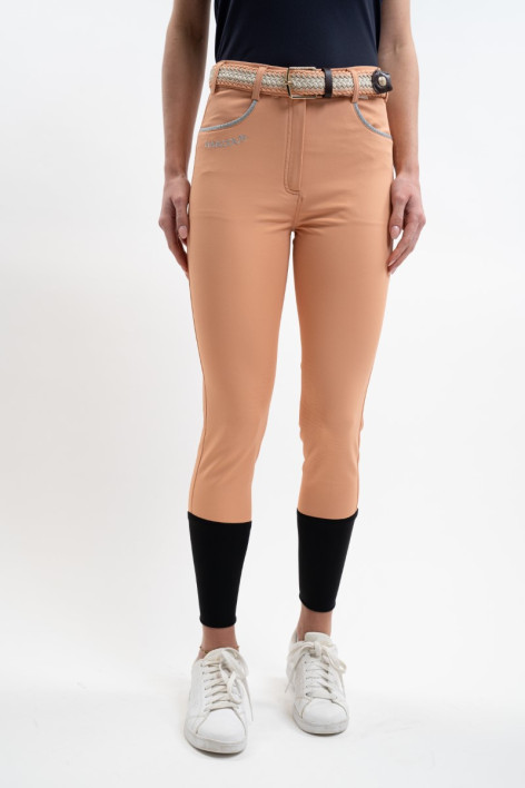 Pantalón de equitación Jaltika Fix System Grip - Albaricoque